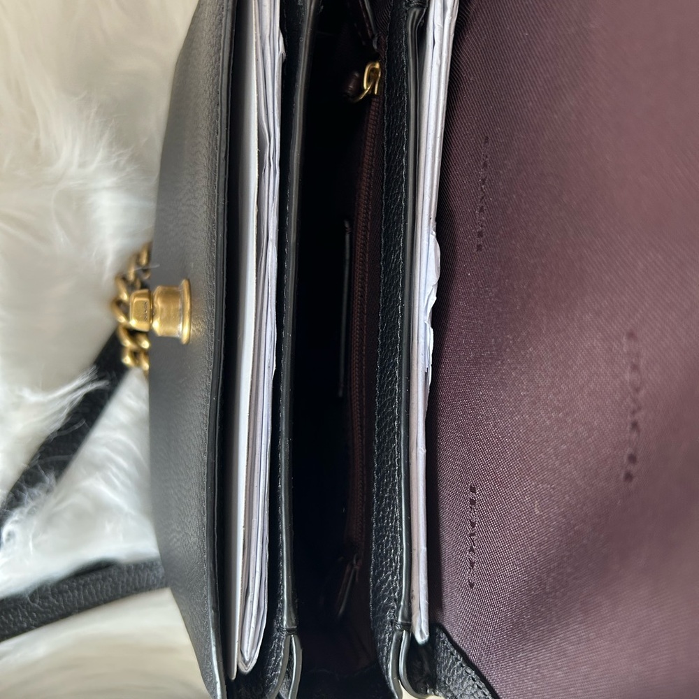 Coach Cassie 19 Black Pebbled‎ Leather Shoulder Bag Excellent - Picture 8 of 10